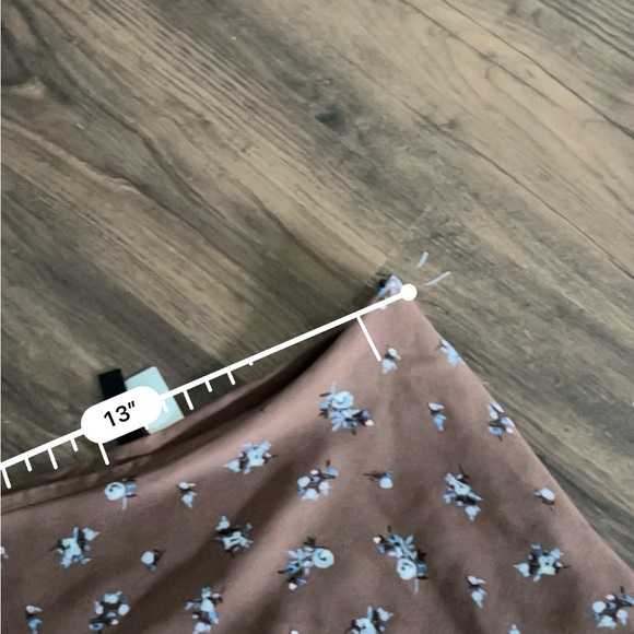 Divided H&M brown floral mini skirt - Picture 3 of 4